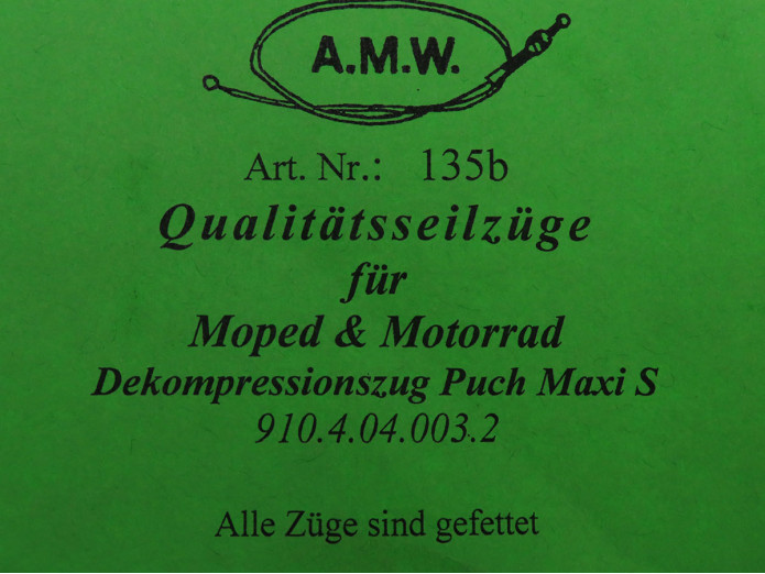 Bowdenzug Puch Maxi S Dekompressionszug A.M.W. 